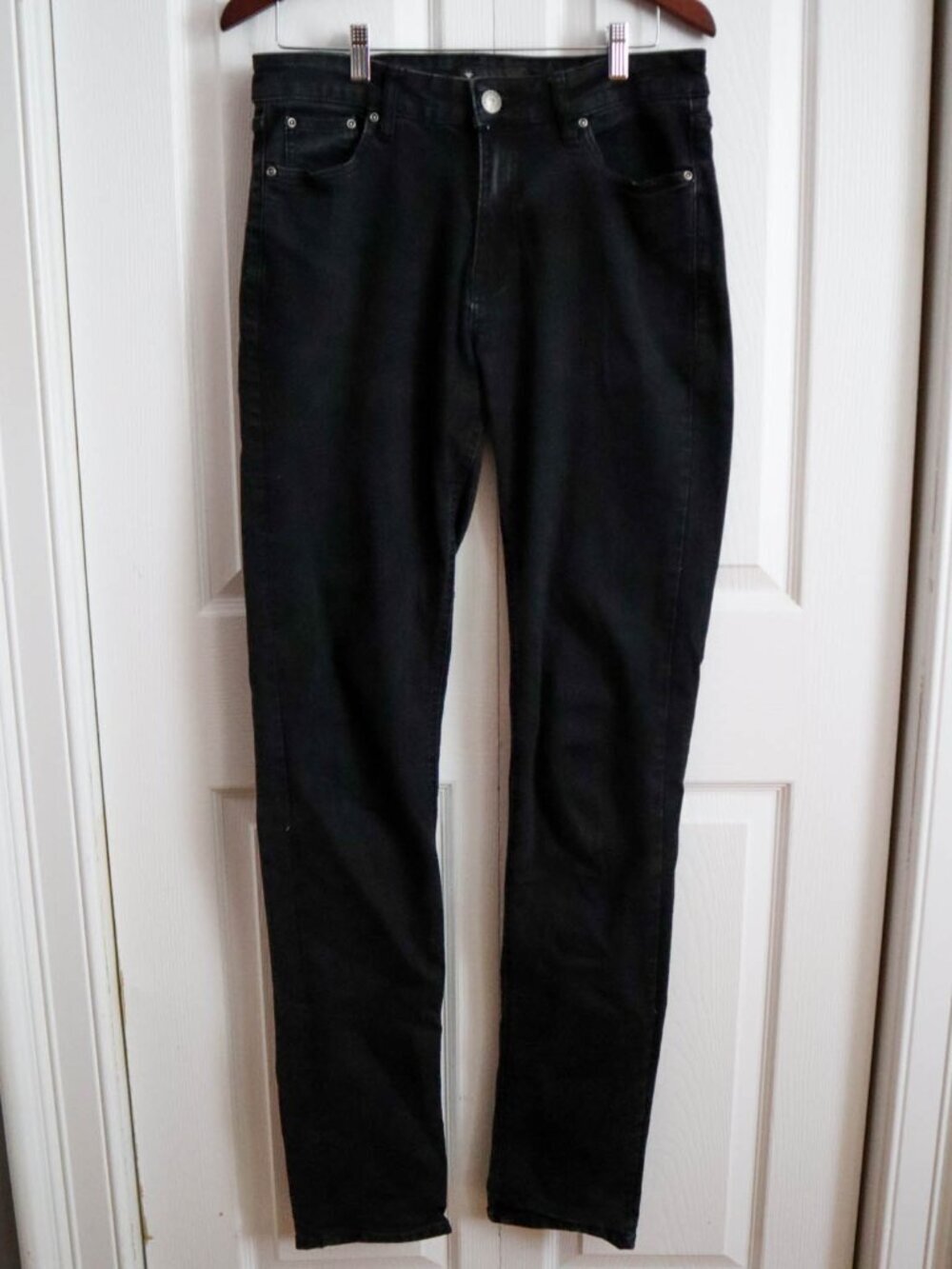 American Tall Dylan Slim Fit Men's Black Jeans Denim Sz 32 Inseam 38 1/2"